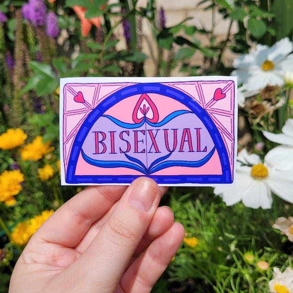 SALE! Bisexual stainglass vinyl sticker sexuality