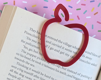 Apple Bookmark - Teacher's Gift - Teacher Appreciation Gift - End of the Year Teacher Gift - Teacher Christmas Gift - Reading Gift