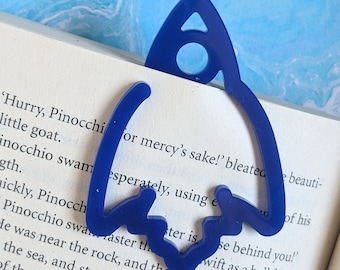 Rocket Bookmark - Bookmark for Kids - Reading Prize - Prize Box Treat - Stocking Stuffer - Birthday Party Favor - Acrylic Bookmark