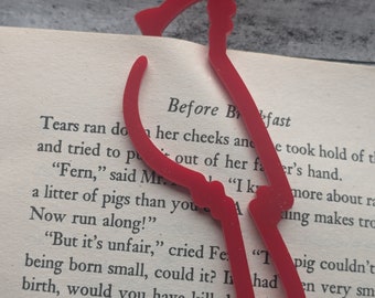 Cardinal Shaped Bookmark - Cardinal Gift - Remembrance Gift- Sympathy Gift -Acrylic Bookmark-Book Accessory-Gift for Reader-Stocking Stuffer