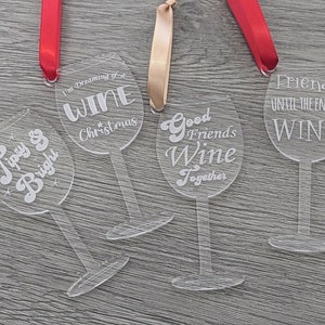 Wine Glass Ornament-Funny Wine Glass Ornament-Wine Lover Gift-Best Friends Gift-Gift for Her-Wine Drinker Gift-Stocking Stuffer