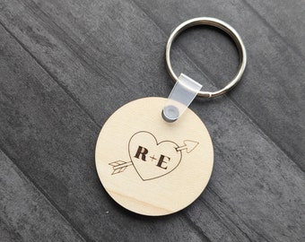 Couples Keychain - Initials Keychain - Valentine's Gift - Anniversary Gift- Gift For Him- Gift For Her- Gift for Boyfriend-Gift for Spouse