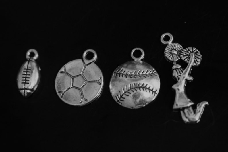 Personalized Hand Stamped Team Necklace Hand Stamped with Name /& Jersey Number and Sports Charm *Soccer Team*Cheerleading Squad*Softball*