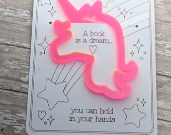 Unicorn Bookmark - Bookmark for Kids - Reading Prize - Acrylic Bookmark - Book Accessory - Gift for Reader - Stocking Stuffer - Friend Gi
