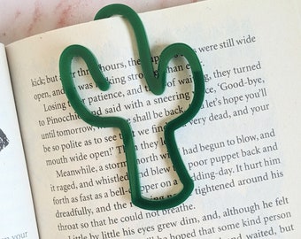 Cactus Bookmark - Bookmark for Kids - Reading Prize - Prize Box Treat - Stocking Stuffer - Birthday Party Favor - Acrylic Bookmark