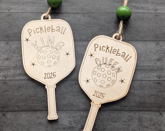 Pickleball Queen-Pickleball King-Ornament-Pickleball Ornament-Pickleball Champion-Pickleball Gift-Pickleball Player-Pickleball Gift