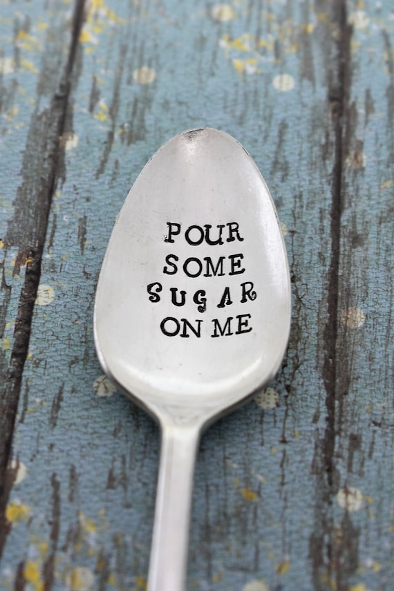 Vintage Hand Stamped Teaspoon Tea Time *Unique Gift*Funny Gift*Tea Drinker*Personalized Gift*Stamped Teaspoon*Tea Lover*
