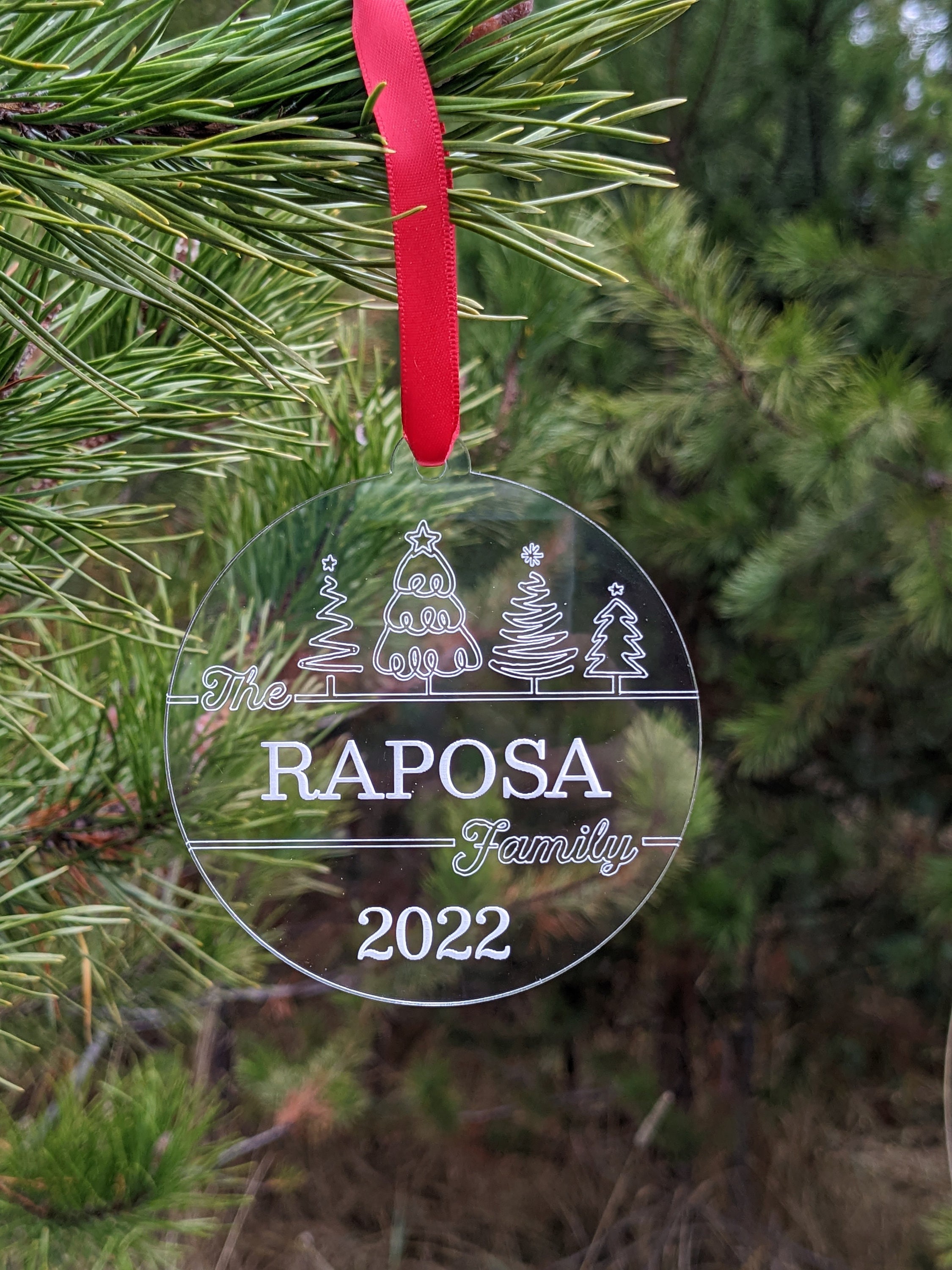 Custom Acrylic Christmas Ornament- Christmas Gift For Friends & Family