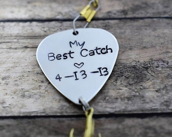 Handmade Stamped Fishing Lure - "My Best Catch" *Fisherman*Personalized Lure**Valentine's Gift**Gift for Him*Anniversary Gift**Father's Day*