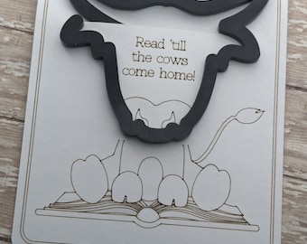Cow Bookmark - Highland Cow Lover - Cute Bookmark - Acrylic Bookmark - Book Accessory - Gift for Reader - Stocking Stuffer - Friend Gift