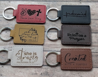 Scripture Keychains - Bible Verse Keychains - Encouragement Keychains - Christian Keychain - Bible Study Gift - Christian Gift