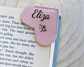 Personalized Heart Bookmark - Personalized Name Bookmark - Bridesmaid Gift - Best Friend Gift - Valentine's Gift - Teacher's Gift