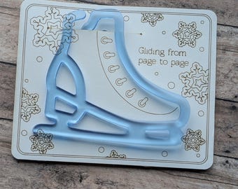 Ice Skate Shaped Bookmark-Ice Skate Bookmark-Ice Skating Gift-Ice Skater-Acrylic Bookmark-Book Accessory-Gift for Reader-Stocking Stuf