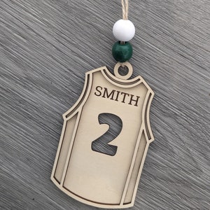 Personalized Basketball Jersey Ornament-Team Ornament-Basketball Player Gift-Basketball Coach Gift-Custom Basketball Player Ornament