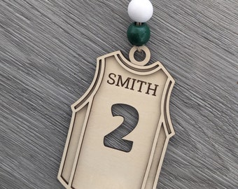 Personalized Basketball Jersey Ornament-Team Ornament-Basketball Player Gift-Basketball Coach Gift-Custom Basketball Player Ornament