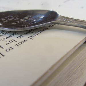 Hand Stamped Spoon Boys In Books Are Better Upcycled Spoon BookmarkFunny BookmarkUnique Bookmark image 3