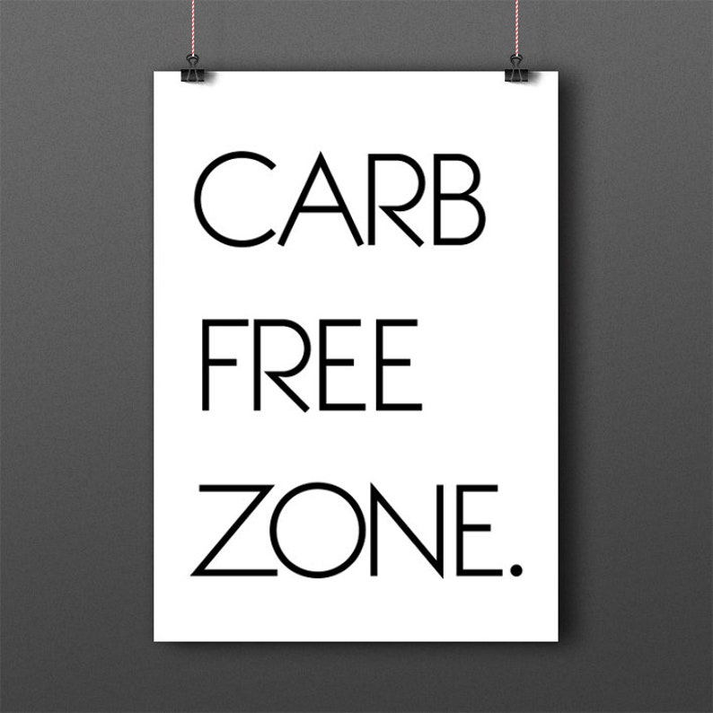 Vegan quotes carb free zone no carbs quote keto diet quote Etsy