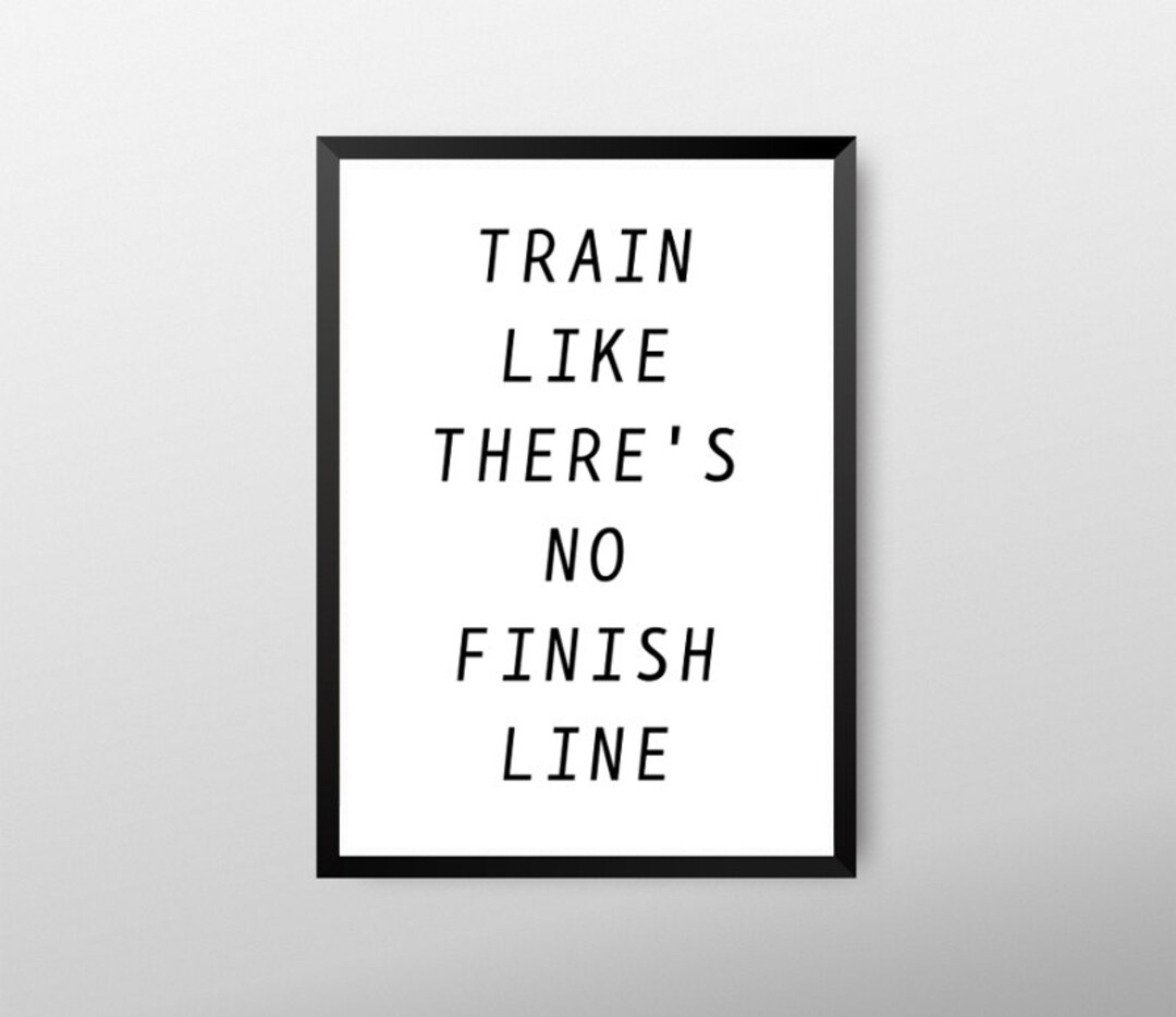 Sports Quote Motivational Print Typographic Poster Health Etsy