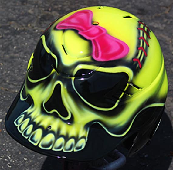 Buy Airbrushed Batting Helmet Softball Design Personalize With