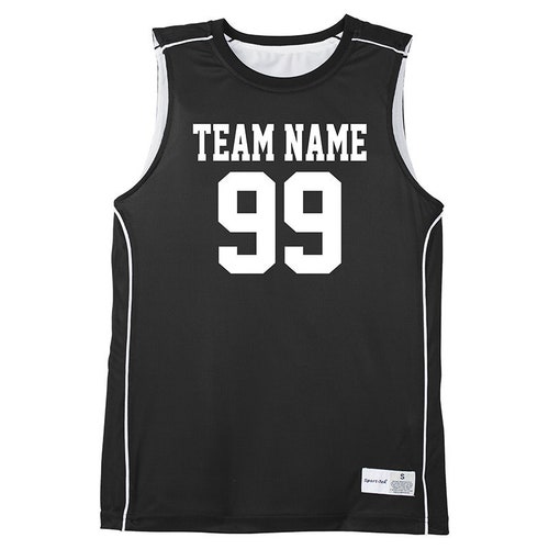 Custom Basketball Jersey / Youth XS to Adult 4XL / Black Jerseys / Sleeveless / Uniforms / Style - Jersey04 Black