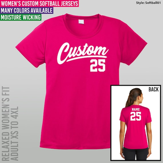 Jersey de softbol personalizado para mujer Adult XS a 4XL