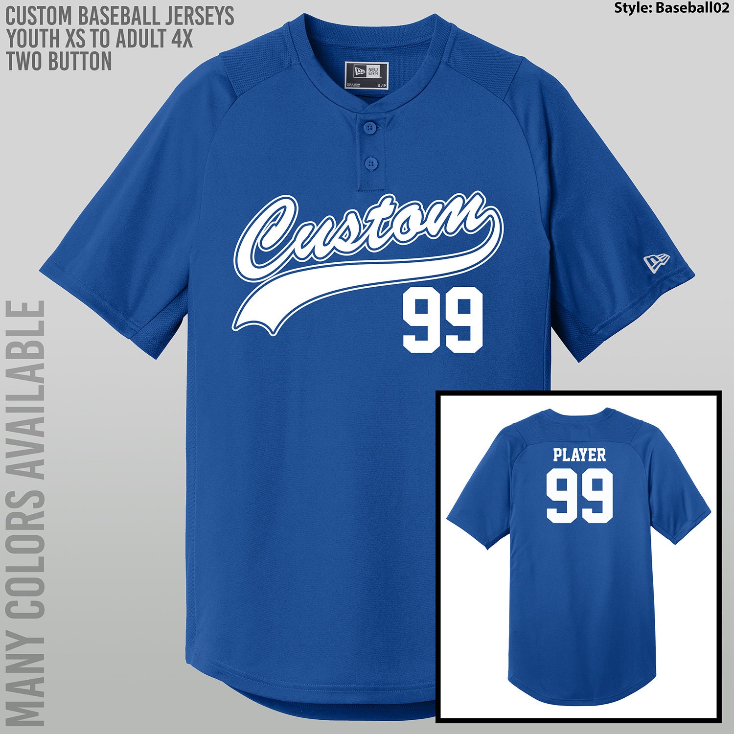 Camisetas de beisbol personalizadas Dos botones Jovenes XS para adultos 4X Camiseta que absorbe la humedad Softbol Camisetas Uniforme Estilo Beisbol02 Etsy Mexico