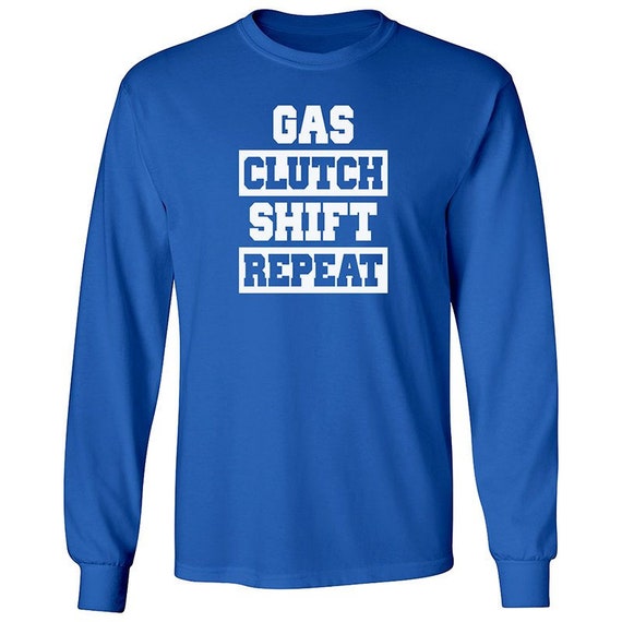 Gas Clutch Shift Repeat Black Adult T-Shirt