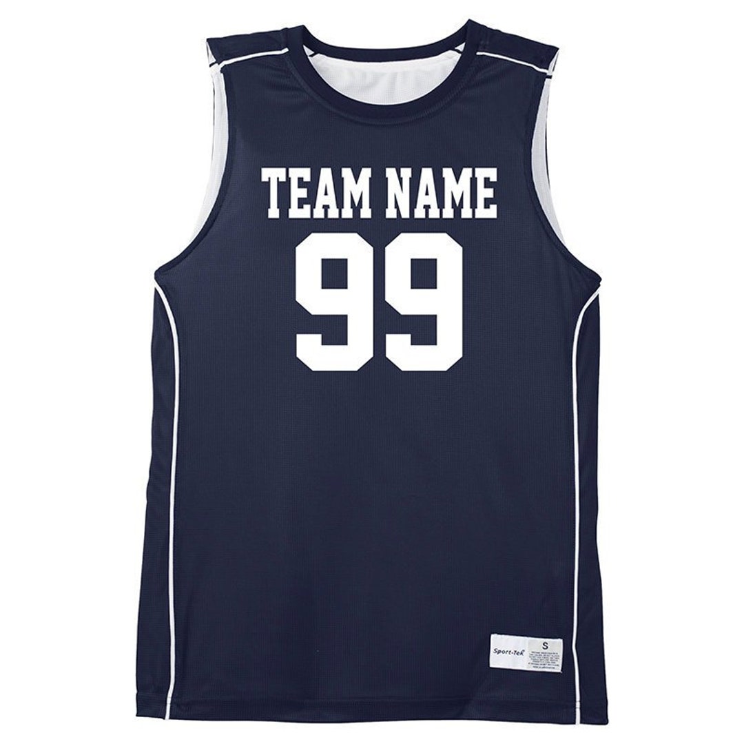 Custom Basketball Jerseys / Navy Blue / XS to 4X / Youth and Adult