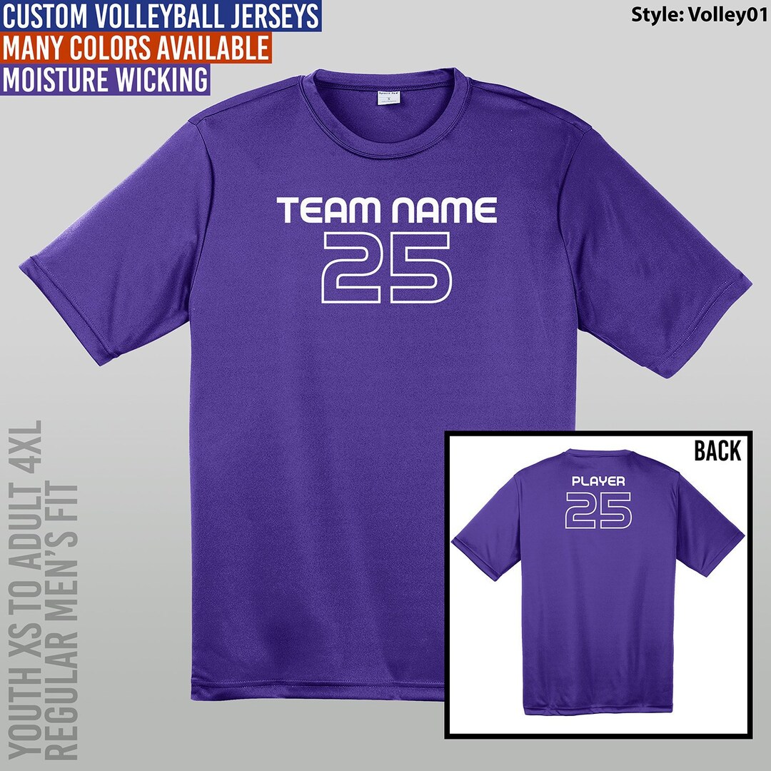 Buy Custom Volleyball Jerseys Youth XS to Adult 4X Moisture