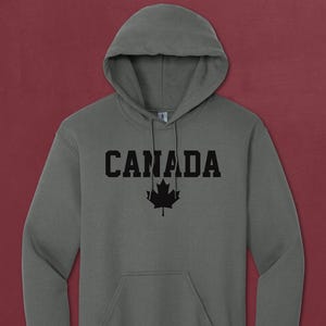Canada Maple Leaf Hoodie: Charcoal Gray Canadian Pride Sweater