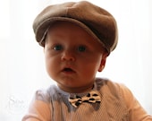 Newsboy cap, Drivers cap, flat cap, Golfers cap, Gatsby cap in Pepper colour. Birthday, Pageboy, christening, newborn photoshoot, cakesmash