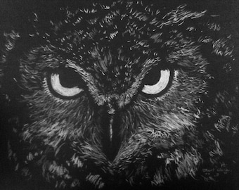 Uilportret handgetekend door Stuart Clark