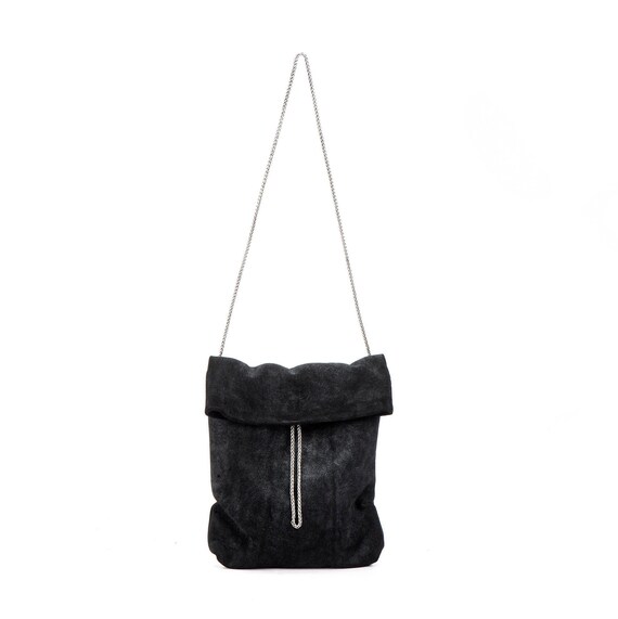 olive green suede clutch bag