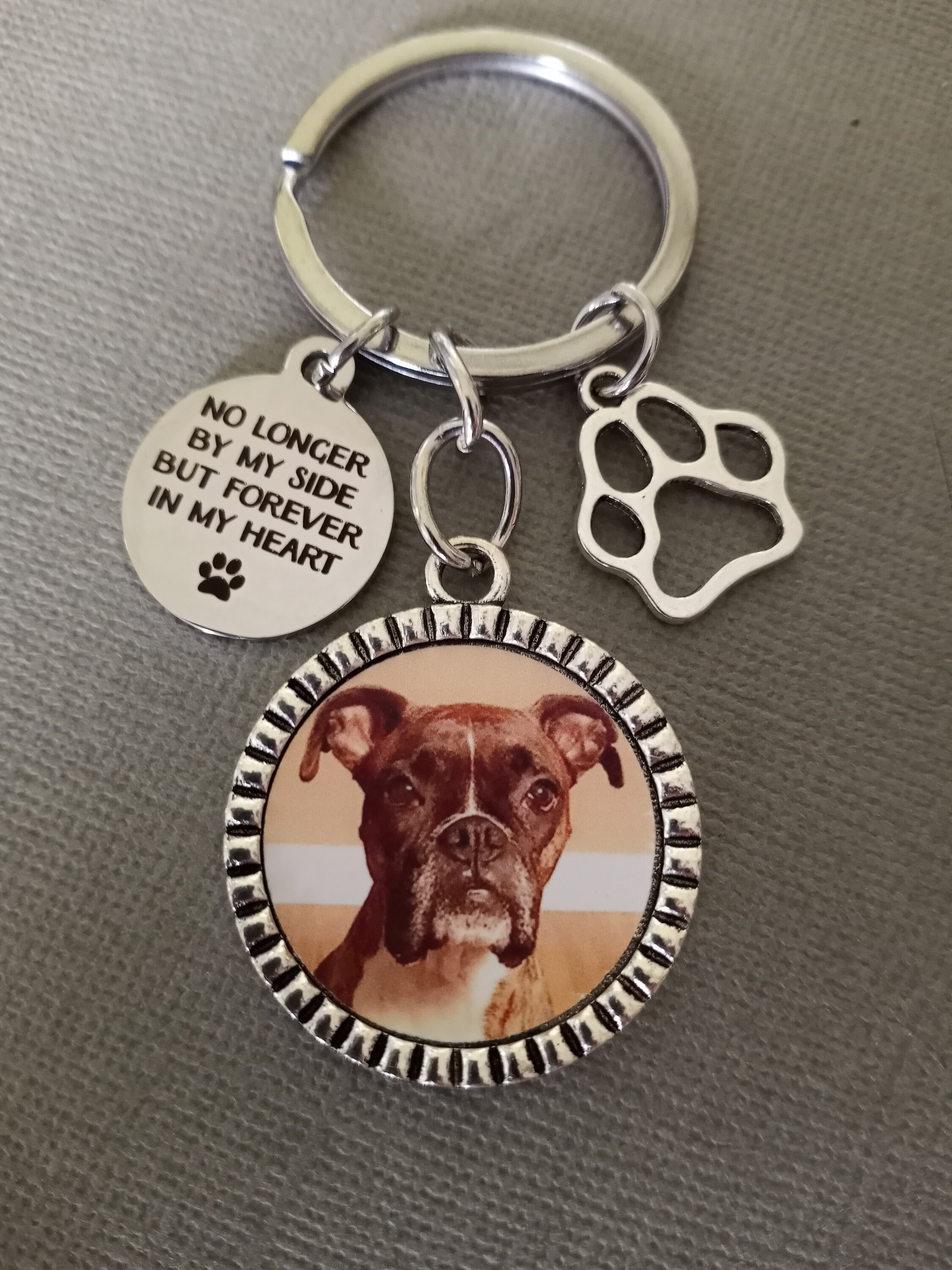 Custom Pet Photo Memorial Keychain / Paw Keychain / Pet Etsy
