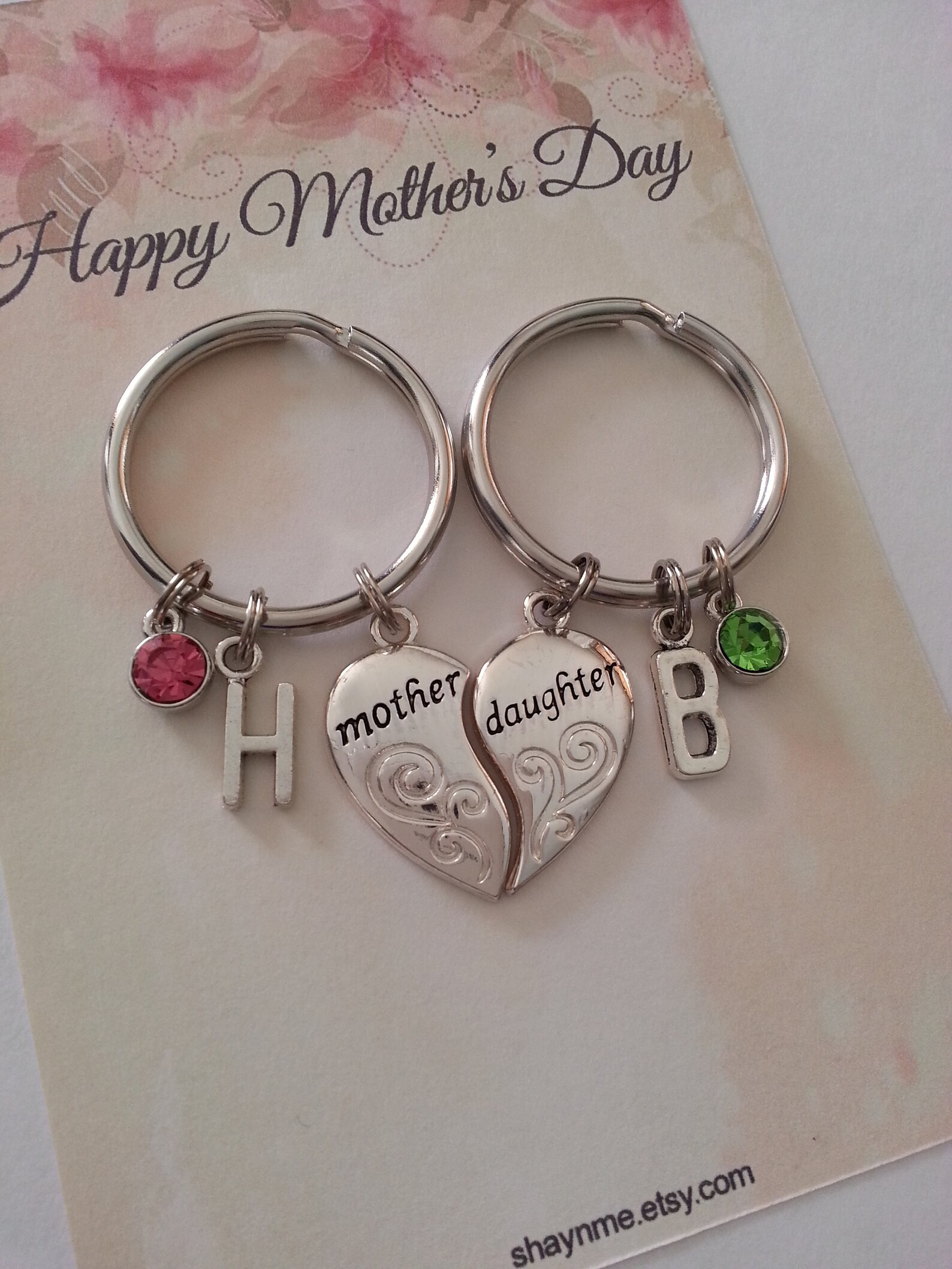Set of 2 Mother and Daughter Keychains / Mothers Day Keychains Etsy