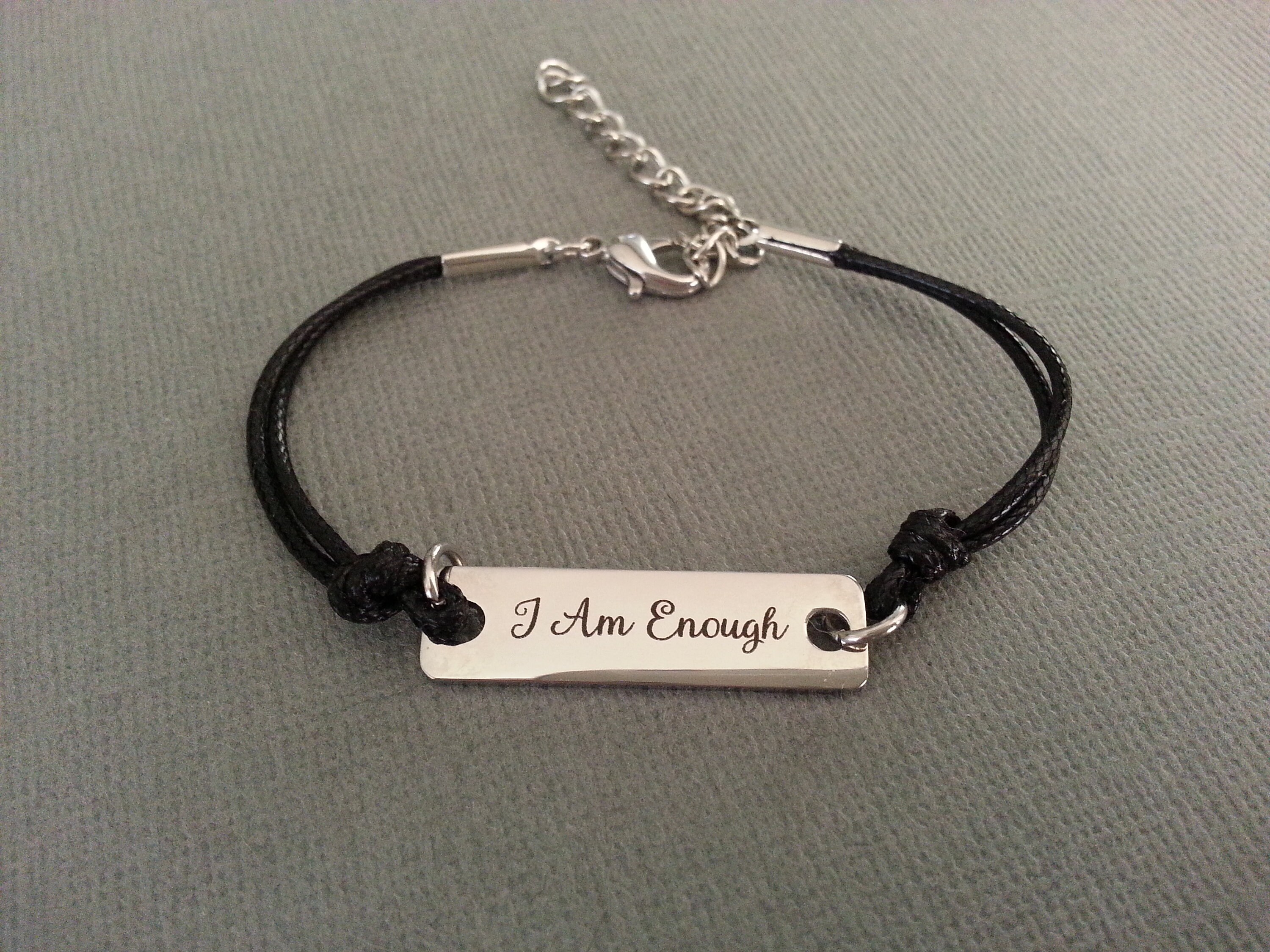 I Am Enough / Inspirational Bracelet / Affirmation Jewelry / Etsy
