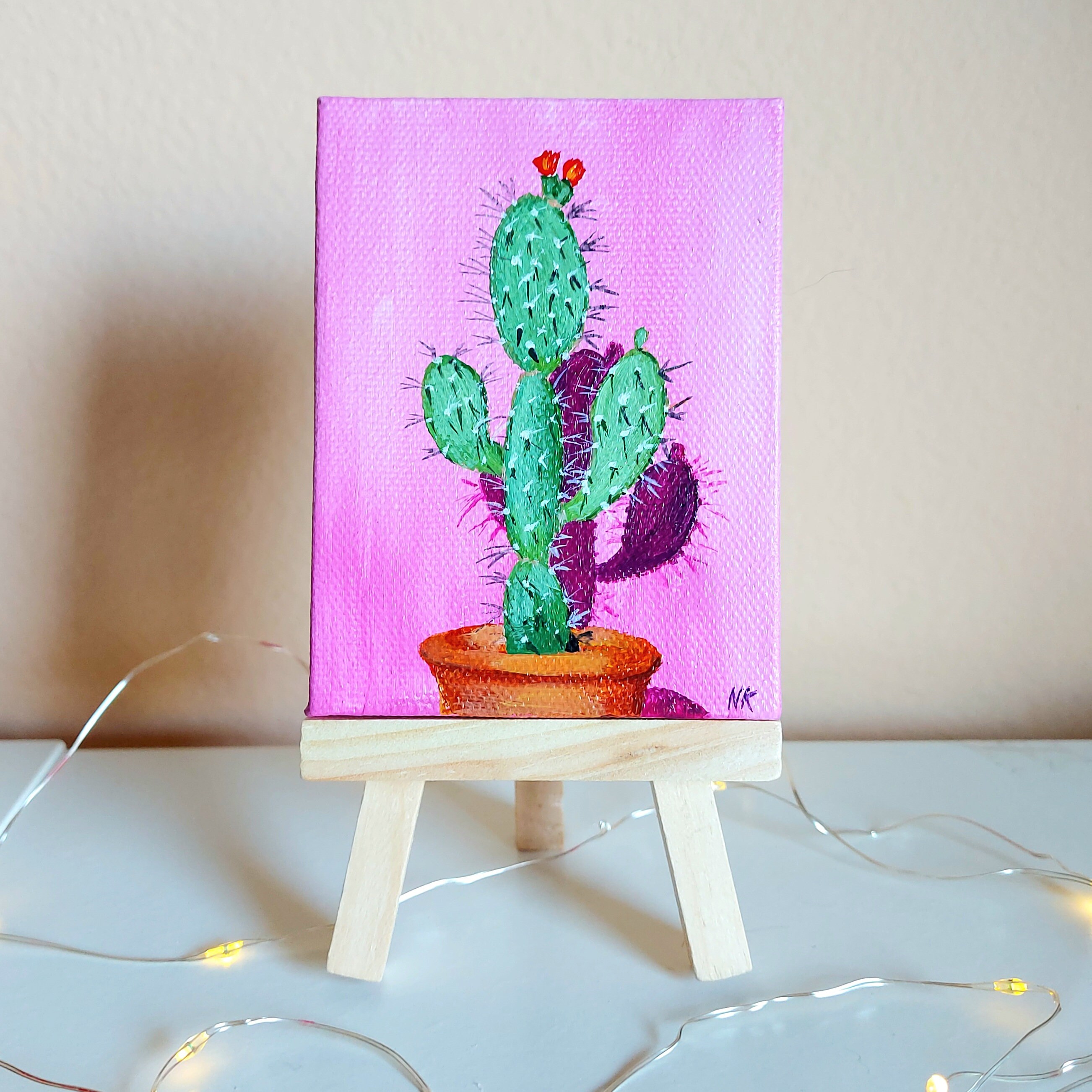 Acrylic cactus art - Etsy.de