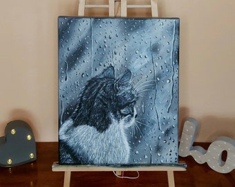 Original Acrylic Painting, Realistic Animal Art