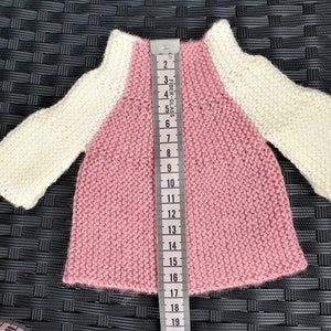 Preemie Baby Hand Knit Cardigan, Tiny Baby image 4