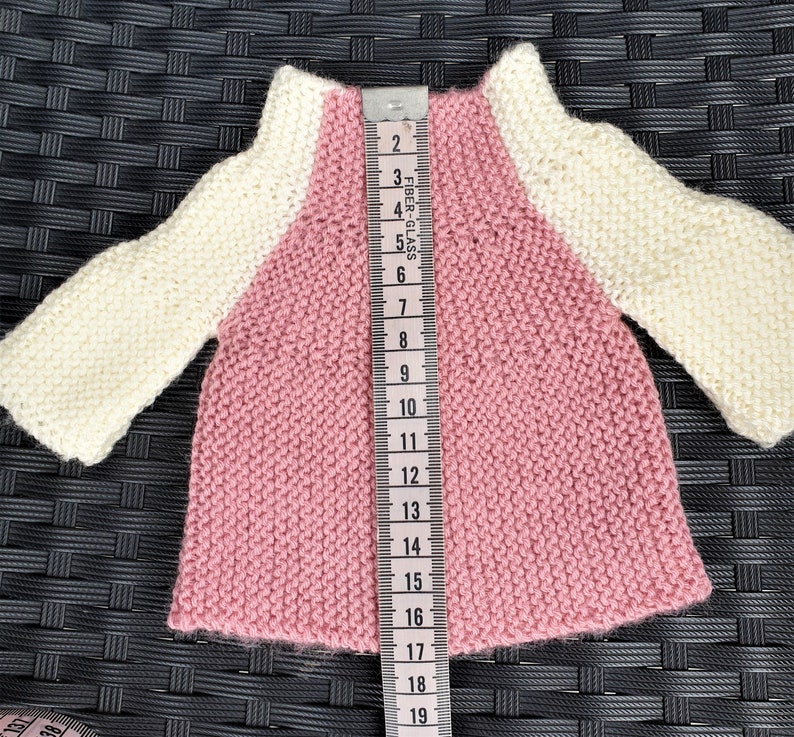 Preemie Baby Hand Knit Cardigan, Tiny Baby image 4