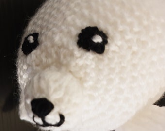 Baby Seal, Hand Knit Soft Toy