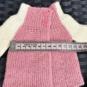 Preemie Baby Hand Knit Cardigan, Tiny Baby image 6