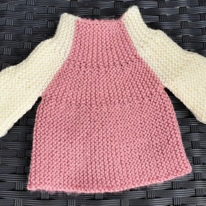 Preemie Baby Hand Knit Cardigan, Tiny Baby image 2