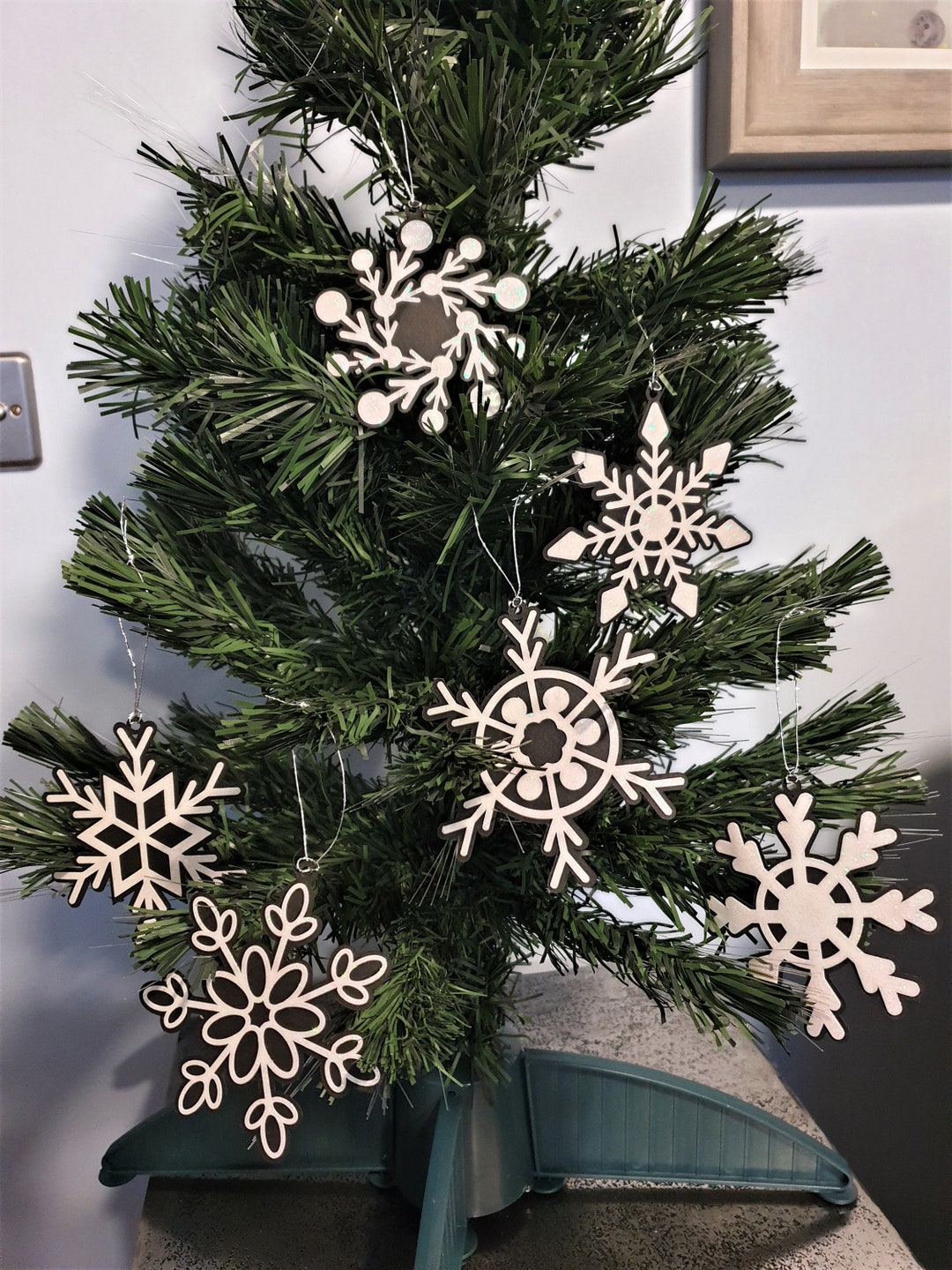 Layered Snowflake Christmas Tree Decorations Etsy