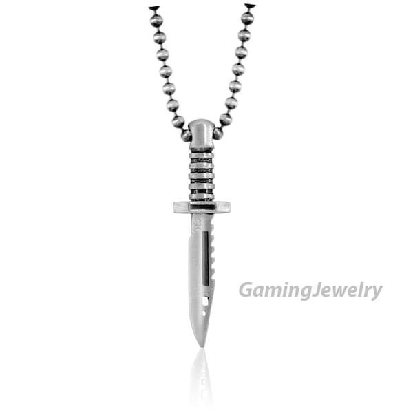 Bayonet Military Knife necklace Counter strike, Call of Duty, Military, Handmade in North America, Video Game, F.P.S.