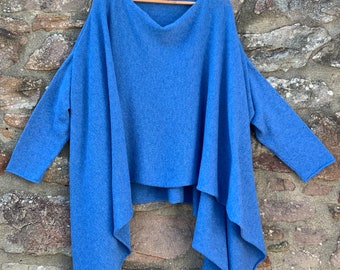 Easy Machine Knitting Pattern - Spiral Cape and Shawl Jumper