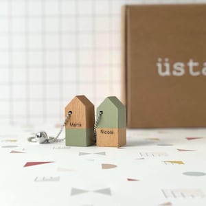 Box Paar Haus Schlüsselanhänger