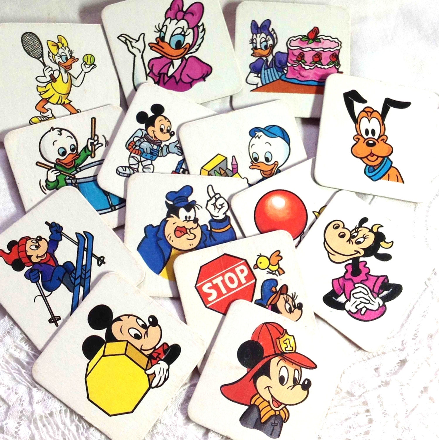 Mickey Mouse Cards 14 Pieces Vintage Paper Ephemera Etsy