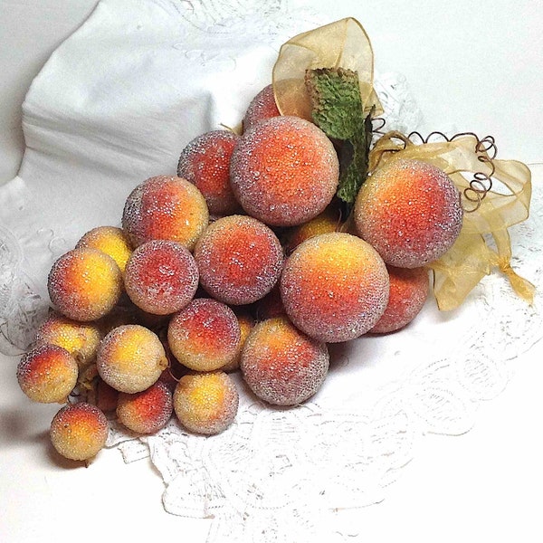 Vintage Grapes Christmas or Thanksgiving Holiday Table Decor, Hanging Centerpiece Decor, Artificial Sugared Beaded Fruit, Ship to US 18.05