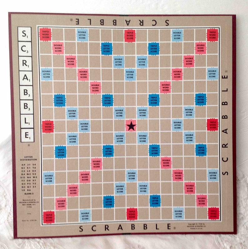 Selchow & Righter Co Collage Crafting Diy Journal Scrapbooking: Ship To Usa  19.87 Scrabble Board 6 Vintage Games 14 In Boards Only Panels & Art Boards  Canvas & Surfaces Sibawor.id